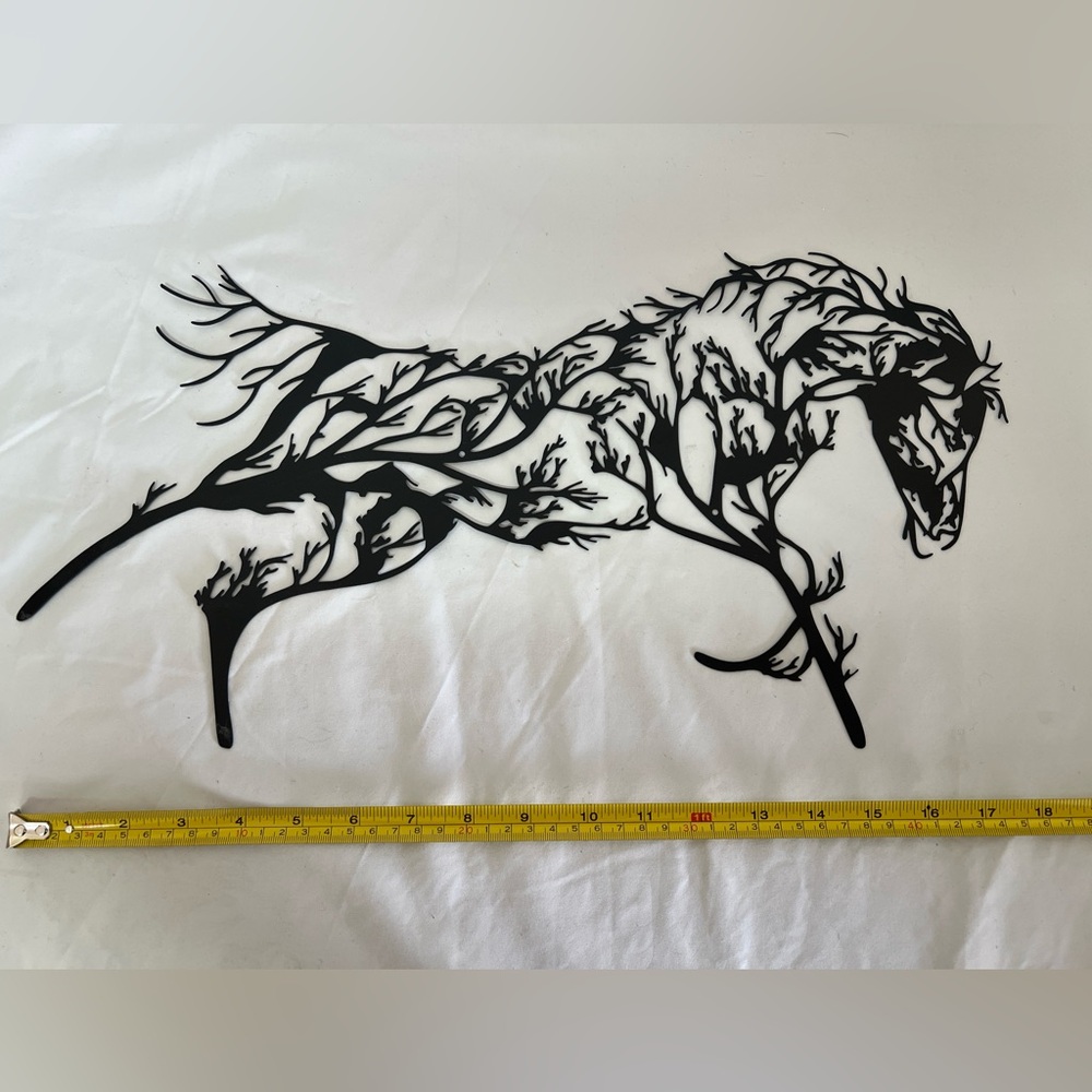 Black Metal Horse Wall Art